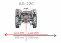 Přední/zadní cepová sekačka Jansen AG-220 s hydr. posunem