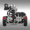 Štípačka dřeva Jansen HS-20DS63K benzín + elektromotor, 20 t, 60 cm, dvojitá štípačka