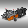 Traktorový zametač Jansen JK-130, euro pickup, univerzální koště, čelní nakladač