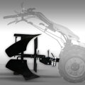 Oboustranný pluh pro nosiče motorového vybavení Jansen MGT-420 a MGT-600E