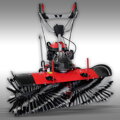 Motorové koště Zametač Jansen MKB-500 E s elektrickým startérem + kontejner + sněhová radlice