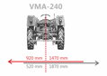 Mulčovač - Cepová sekačka Jansen VMA-240 cm, hydr. Boční posuv, žací ústrojí
