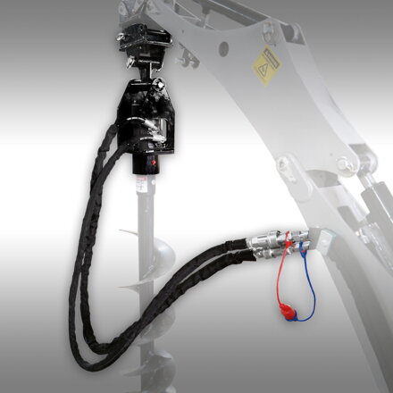 Hydraulická zemní vrtná souprava Jansen HBG-1500, mini rypadlo, traktor, čelní nakladač